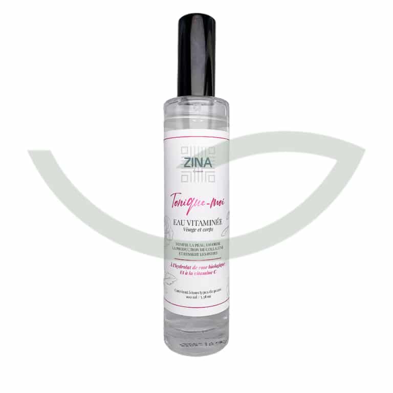 Eau Vitaminée tonique-moi 100ml Zina Cosmetik bio Maroc Eau Vitaminée tonique-moi 100ml Zina Cosmetik bio Maroc