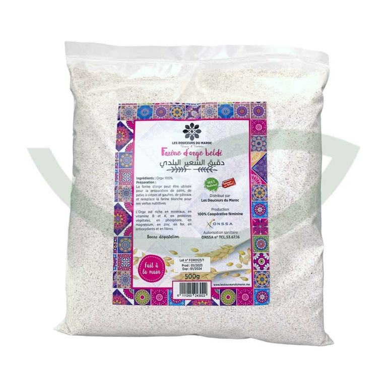 Farine d'orge beldi 500g Les douceurs du Maroc Farine bio Maroc Farine d'orge beldi 500g Les douceurs du Maroc Farine bio Maroc