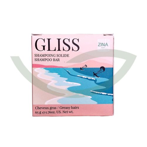 GLISS Shampoing solide 65g Zina Cosmetik Cosmétique bio Maroc