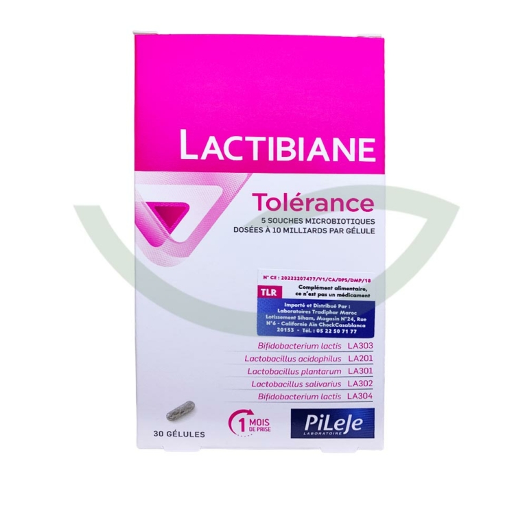 Lactibiane tolérance 30 gélules PiLeJe Réduction de l'inflammation Maroc
