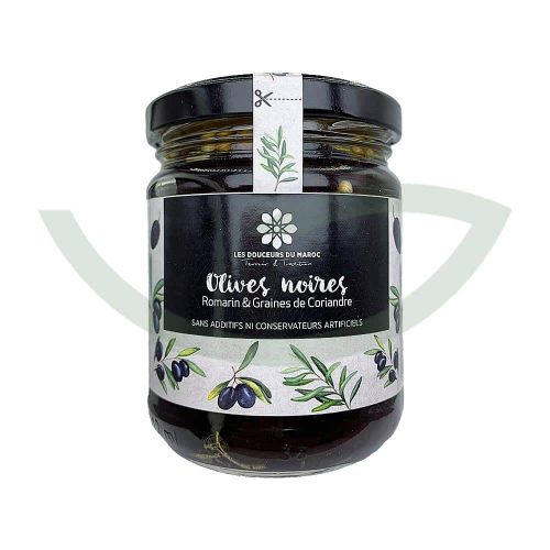 Olives noires aux plantes aromatiques 180g Les douceurs du Maroc Condiments bio Maroc Olives noires aux plantes aromatiques 180g Les douceurs du Maroc Condiments bio Maroc