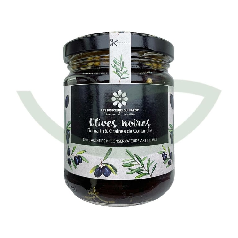 Olives noires aux plantes aromatiques 180g Les douceurs du Maroc Condiments bio Maroc Olives noires aux plantes aromatiques 180g Les douceurs du Maroc Condiments bio Maroc