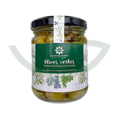 Olives vertes aux plantes aromatiques 180g Les douceurs du Maroc Condiments bio Maroc Olives vertes aux plantes aromatiques 180g Les douceurs du Maroc Condiments bio Maroc