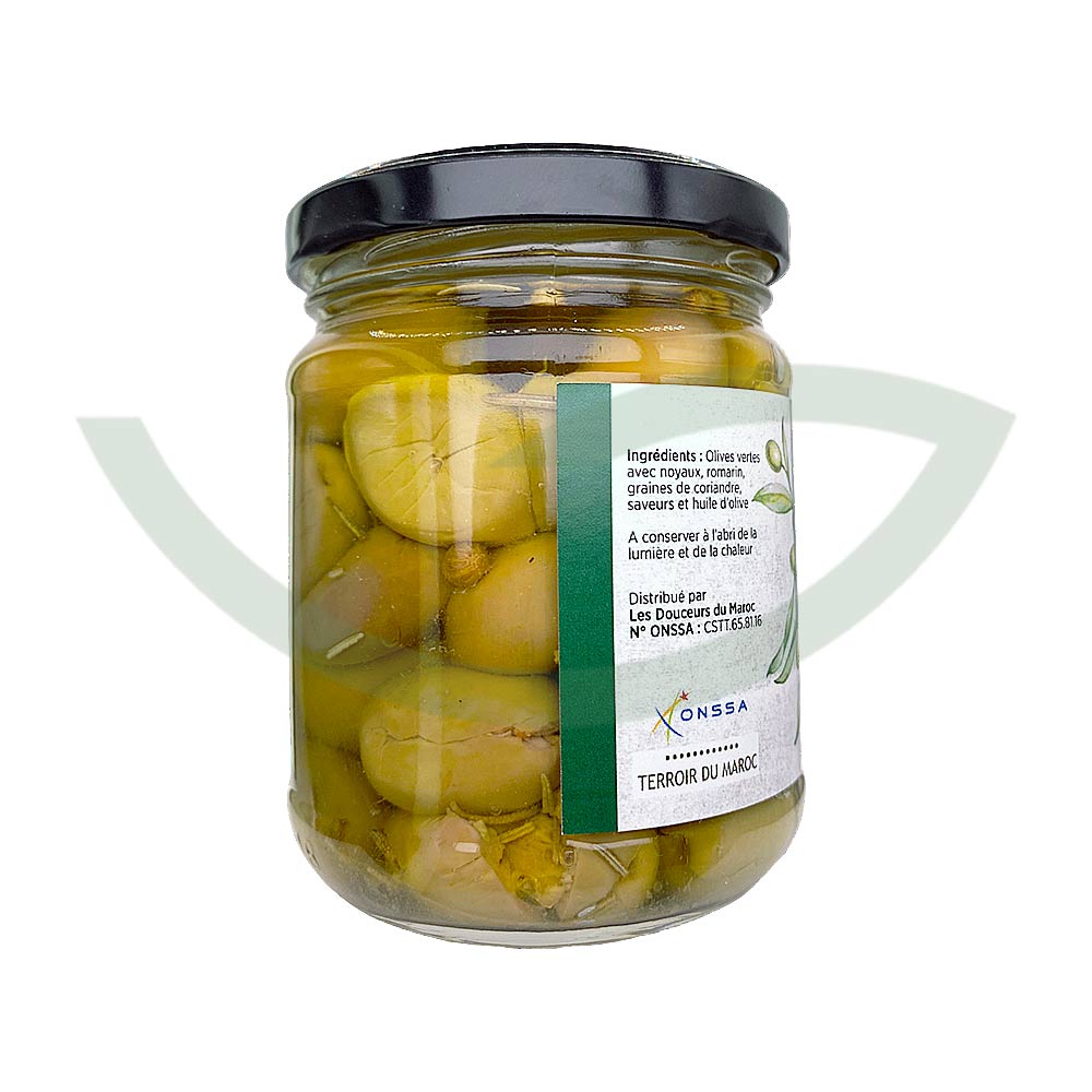 Olives vertes aux plantes aromatiques 180g Les douceurs du Maroc Condiments bio Maroc Olives vertes aux plantes aromatiques 180g Les douceurs du Maroc Condiments bio Maroc