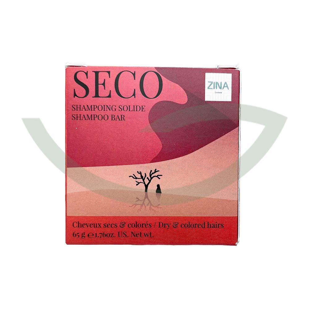 SECO Shampoing solide cheveux secs et colorés – 65g – Zina Cosmetik