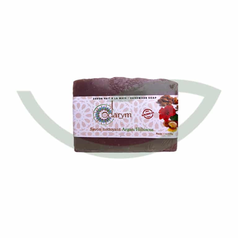 Savon argan-hibiscus 100g Odarym nettoyant Maroc Savon argan-hibiscus 100g Odarym nettoyant Maroc