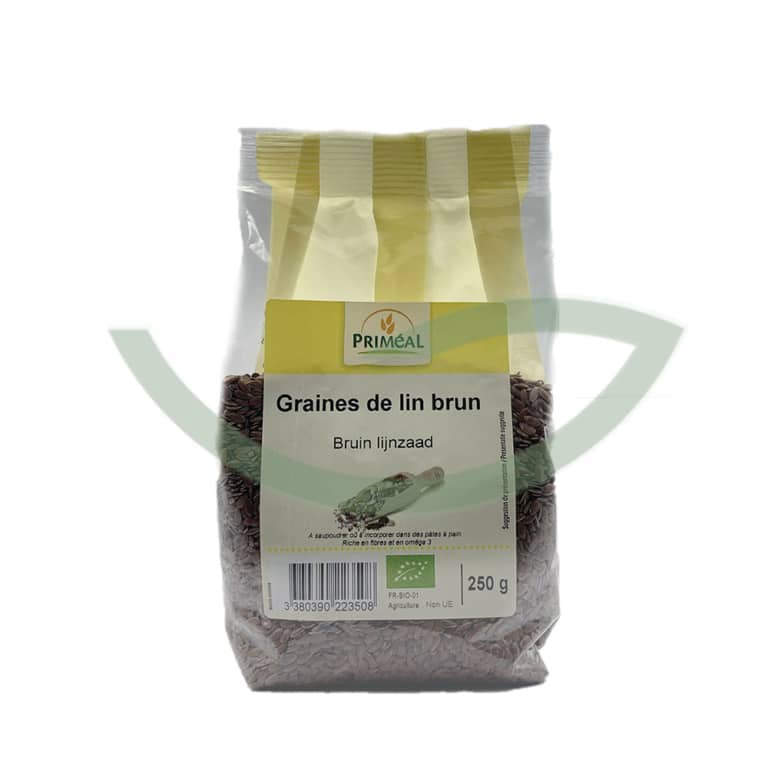 Graines de Lin Brun 250g Priméal Aliment Bio Maroc Graines de Lin Brun 250g Priméal Aliment Bio Maroc