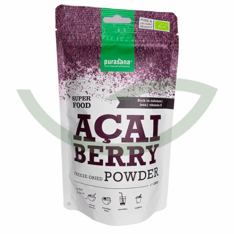 Poudre de Baies d'Açai 100g Purasana Superaliment Maroc