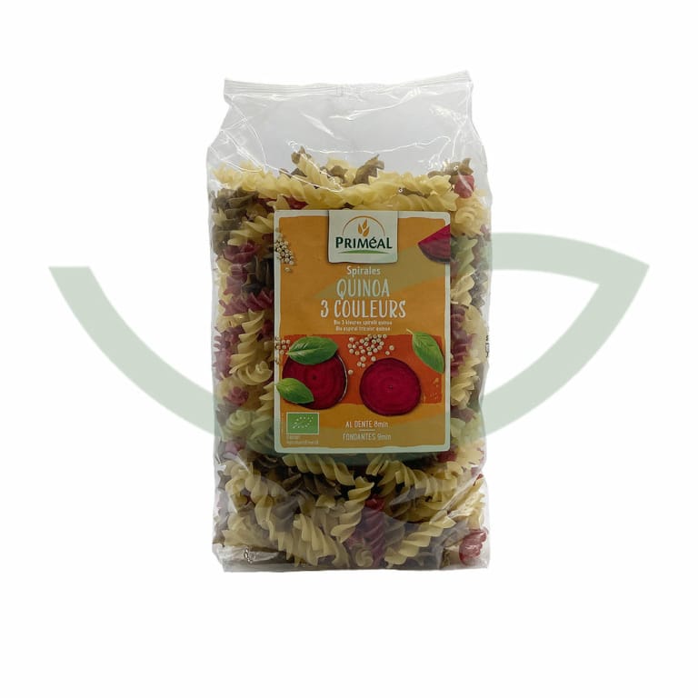 Spirales au Quinoa 3 Couleurs 500g Pâtes Bio Priméal Maroc