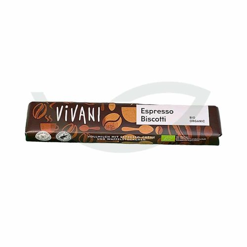 Barre de chocolat espresso biscuits 40g Vivani Bio Maroc