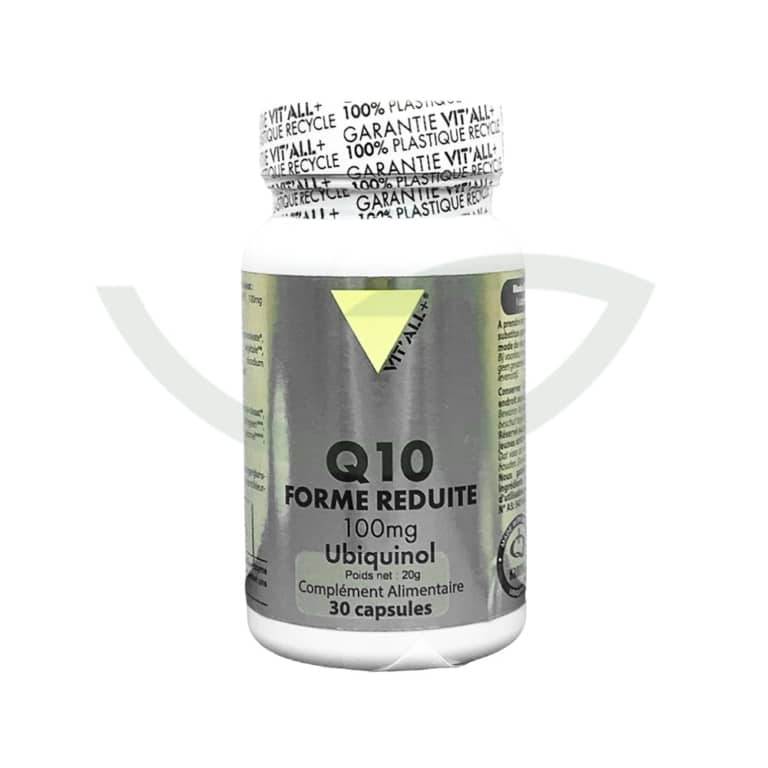 Co-Enzyme Q10 réduit 30 capsules 100mg Vit'All+ cardiovasculaire Maroc