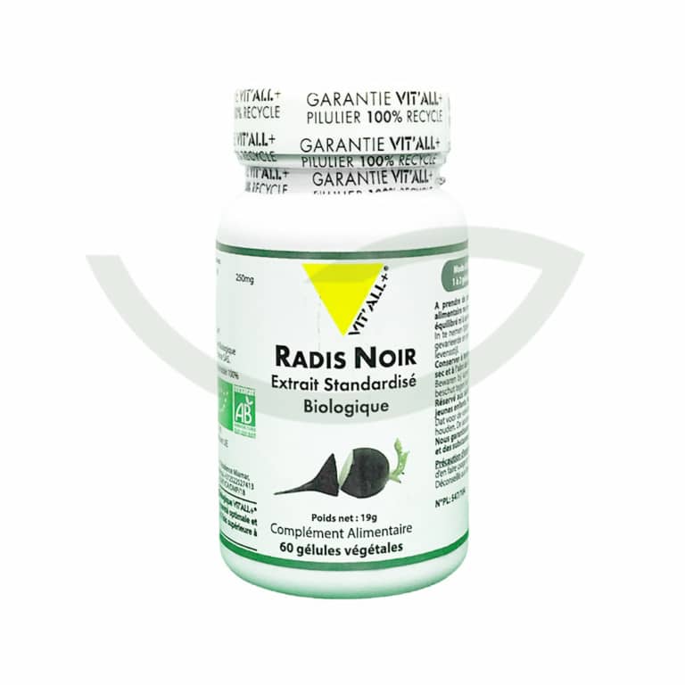 Radis noir 60 gélules Vit'All Complément alimentaire Maroc Radis noir 60 gélules Vit'All Complément alimentaire Maroc