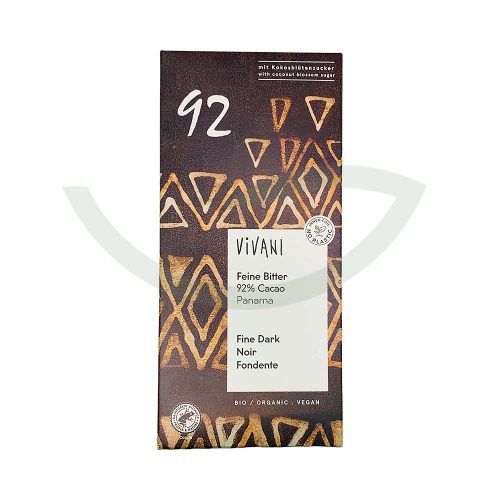 Tablette de chocolat noir 92 80g Vivani Bio Maroc