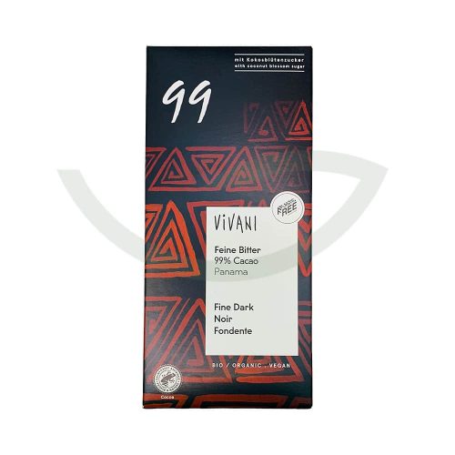 Tablette de chocolat noir 99% 80g Vivani Bio Maroc