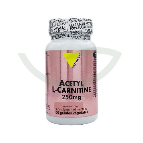 Acétyl l-carnitine 60 gélules 250mg Vit'All+ mémoire Maroc