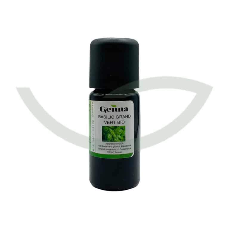 Huile Essentielle Basilic Grand Vert Bio 10ml Genna Cicatrisation Maroc
