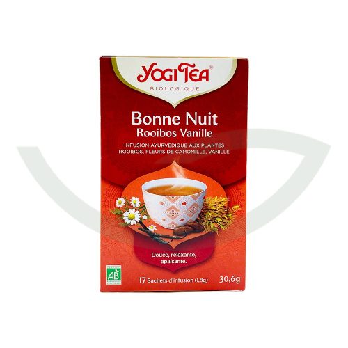 Bonne Nuit Rooibos Vanille 17 Sachets Yogi Tea Infusion bio Maroc