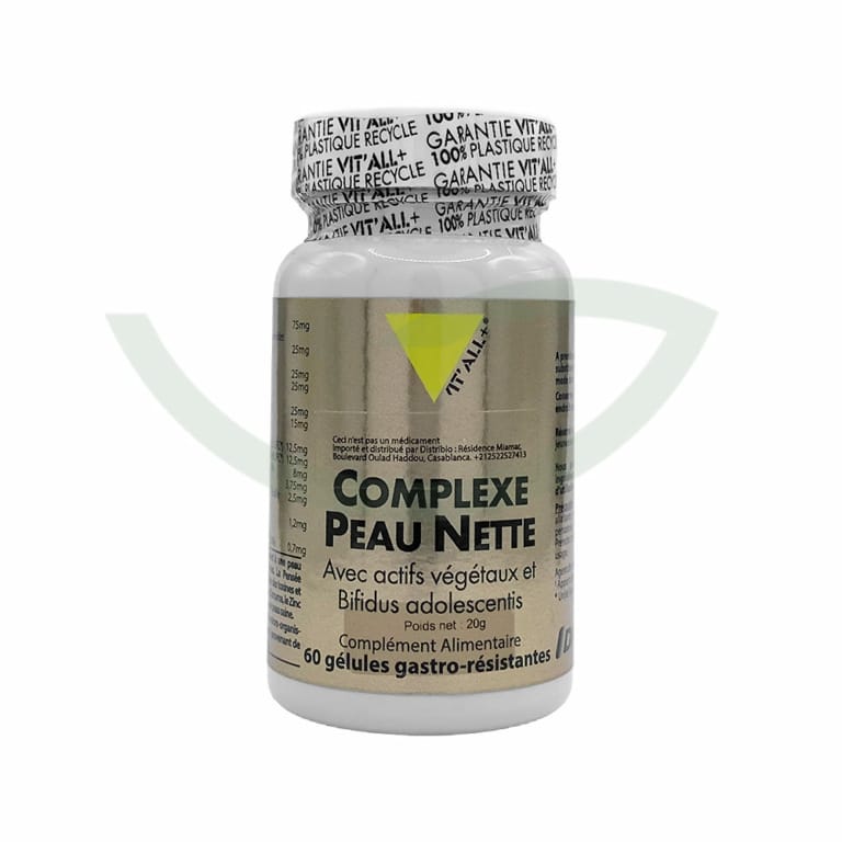 cComplexe Peau Nette Vitall 60 gélules Complément alimentaire Marocomplexe-peau-nette-60-gelules-20g-vit-all-herboristerie-principale-maroc-avant Complexe Peau Nette Vitall 60 gélules Complément alimentaire Maroc