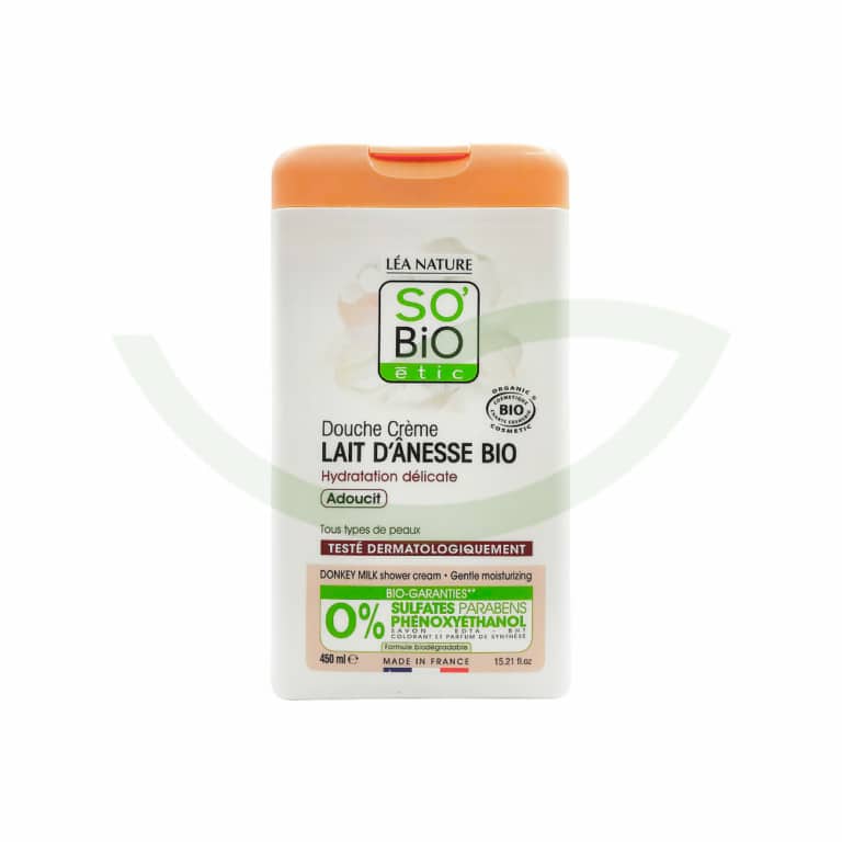 Douche Crème Lait d'ânesse Bio 450ml So Bio Soin Maroc