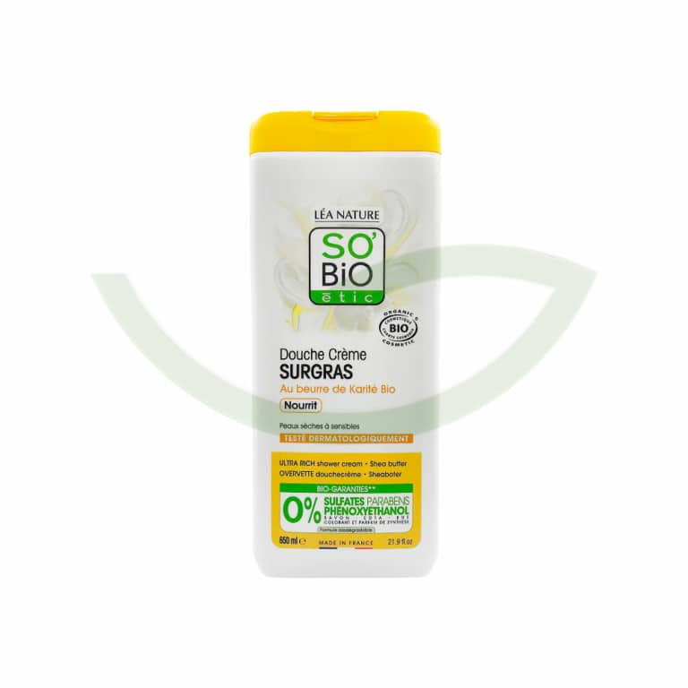 douche-creme-surgras-beurre-karite-bio-650ml-so-bio-herboristerie-principale-maroc-avant Crème de Douche Surgras 650ml So Bio Soin Maroc