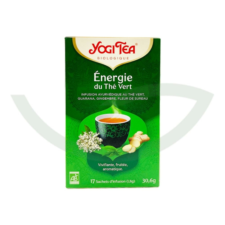 Énergie du Thé Vert 17 Sachets Yogi Tea Infusion bio Maroc Énergie du Thé Vert 17 Sachets Yogi Tea Infusion bio Maroc