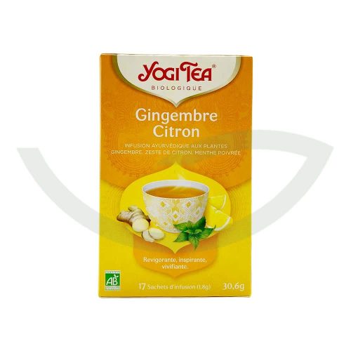 Gingembre Citron 17 Sachets Yogi Tea infusion bio Maroc