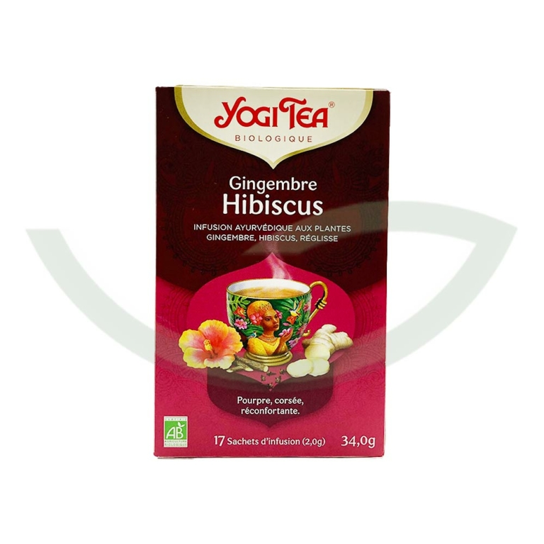 Gingembre Hibiscus 17 Sachets yogi tea infusion bio Maroc Gingembre Hibiscus 17 Sachets yogi tea infusion bio Maroc