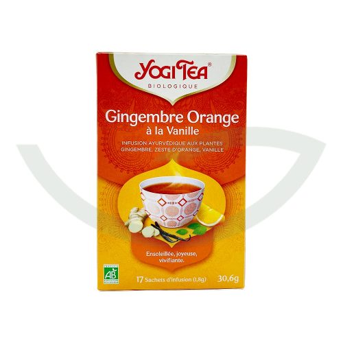 Gingembre Orange Vanille 17 sachets Yogi Tea bio Maroc