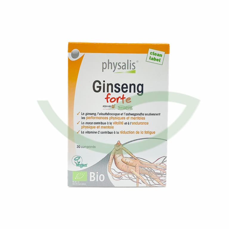 Ginseng Forte Bio 30 comprimés Physalis Vitalité Maroc Ginseng Forte Bio 30 comprimés Physalis Vitalité Maroc