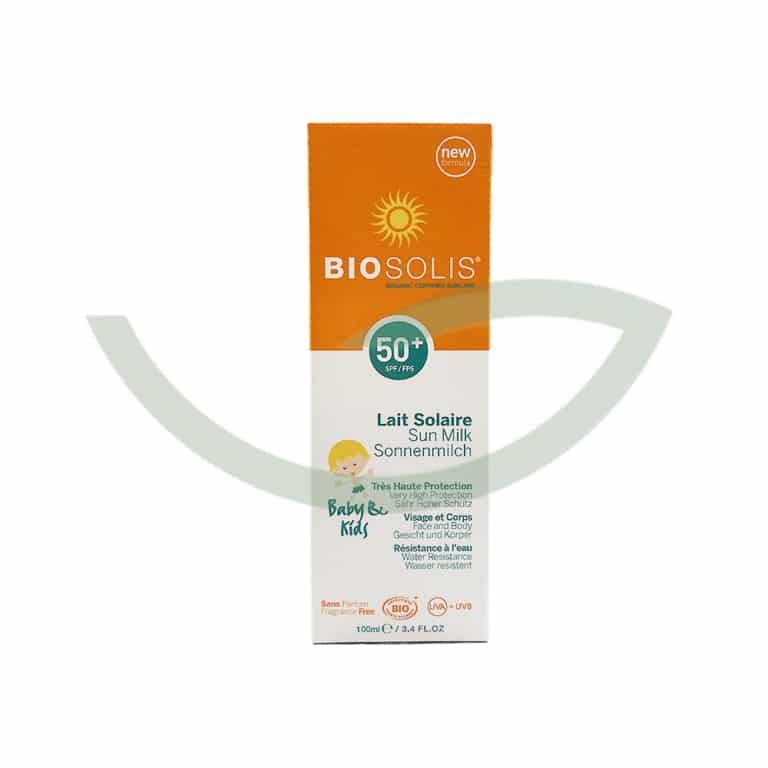 Lait solaire enfants SPF50 Biosolis 100ml Soins Solaires Maroc