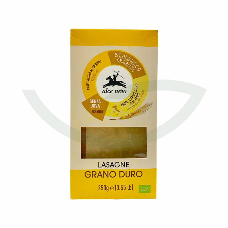 Lasagne de Blé Dur 250g Alce Nero Aliment Bio Maroc