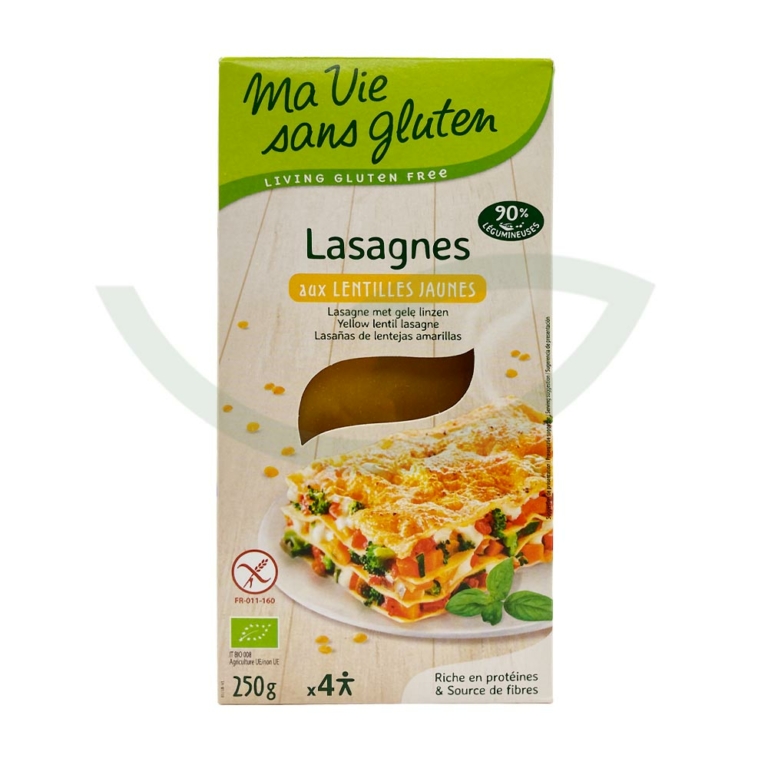 Lasagnes aux Lentilles jaunes 250g Ma Vie Sans Gluten Pâtes bio Maroc Lasagnes aux Lentilles jaunes 250g Ma Vie Sans Gluten Pâtes bio Maroc