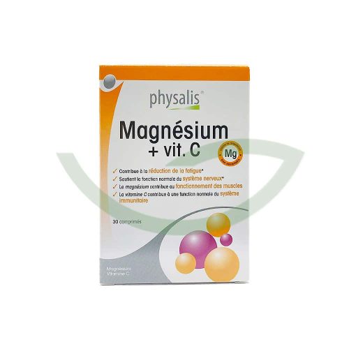 Magnésium + vit. C 30 comprimés Physalis Immunité Maroc Magnésium + vit. C 30 comprimés Physalis Immunité Maroc