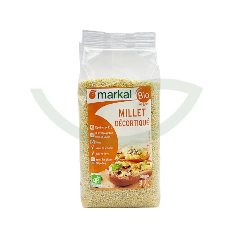 Millet decortique 500g Markal aliment bio Maroc avant Millet decortique 500g Markal aliment bio Maroc avant