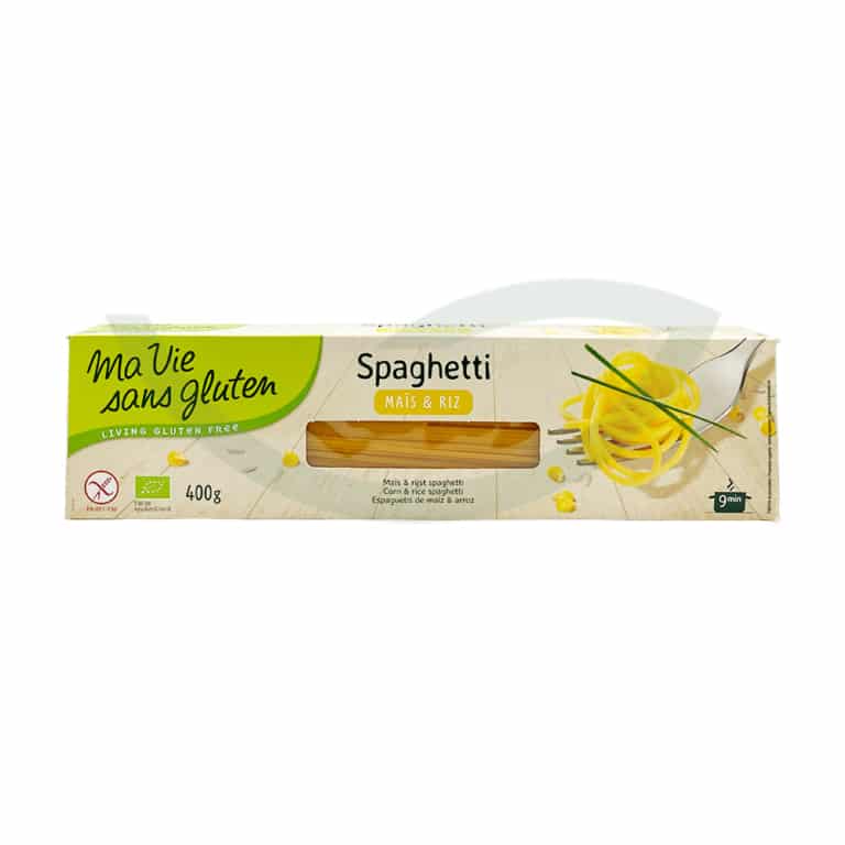 Spaghetti Maïs et riz 400g Ma vie sans gluten Pâtes bio Maroc