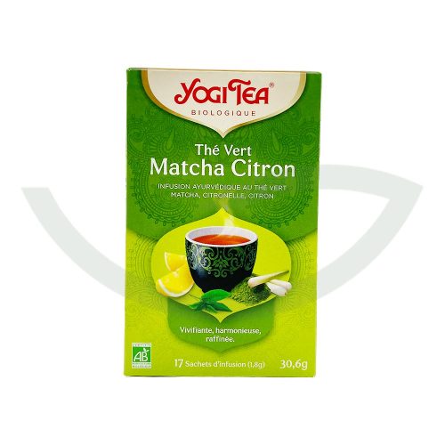 Thé Vert Matcha Citron 17 Sachets Yogi Tea tisane Maroc Thé Vert Matcha Citron 17 Sachets Yogi Tea tisane Maroc
