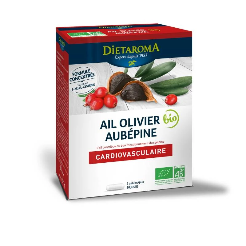 Ail olivier aubépine 60 gélules-Dietaroma