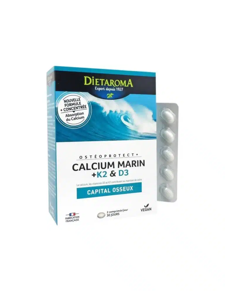 Calcium marin+K2 & D3-capital-osseux-B60-comp-Dietaroma-Maroc Calcium marin+K2 & D3-capital-osseux-B60-comp-Dietaroma-Maroc