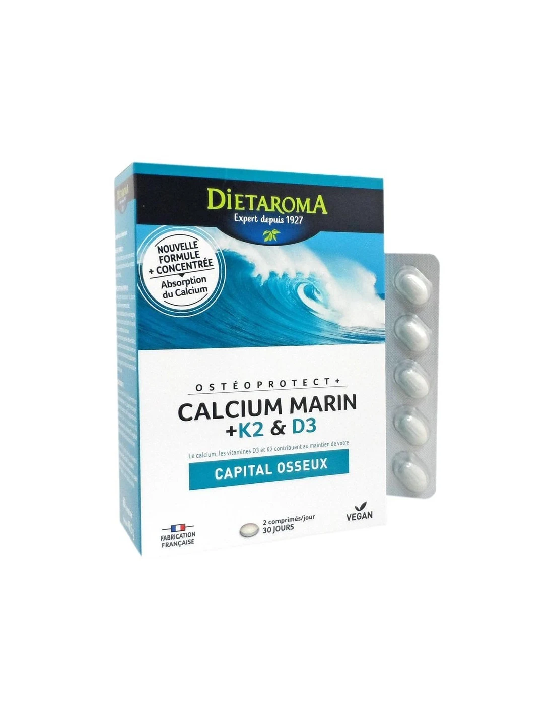 Calcium marin+K2 & D3-capital-osseux-B60-comp-Dietaroma