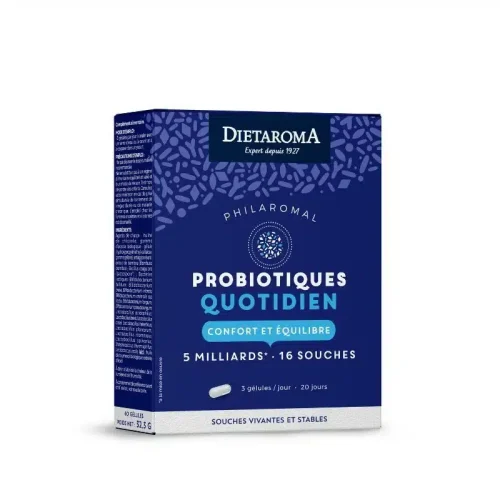 Probiotiques quotidien-60-gélules-Dietaroma-Maroc