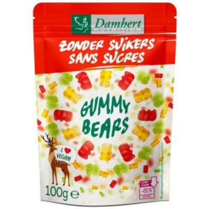 Bonbons Gummy Bears 100g Damhert Nutrition Aliment Sans Sucre Maroc