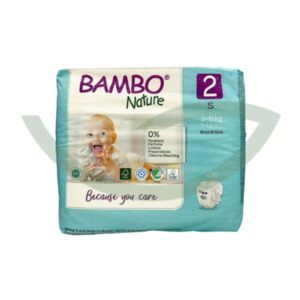 Couches Bébé T2 3-6Kg 30 unités BAMBO Nature Absorbant Maroc