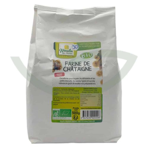 Farine de châtaigne 500g Moulin des Moines Aliment bio Maroc Farine de châtaigne 500g Moulin des Moines Aliment bio Maroc