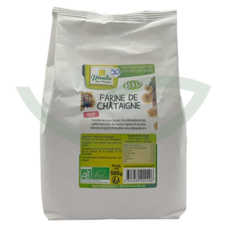 Farine de châtaigne 500g Moulin des Moines Aliment bio Maroc Farine de châtaigne 500g Moulin des Moines Aliment bio Maroc