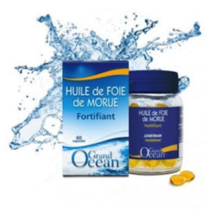 Huile de Foie de Morue -Fortifiant-Grand Ocean-60 Capsules