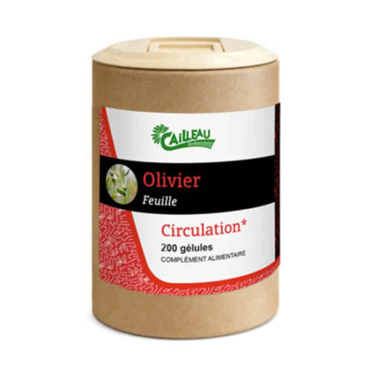 Olivier Feuille 100 Gélules 210mg Cailleau Circulation Sanguine Maroc