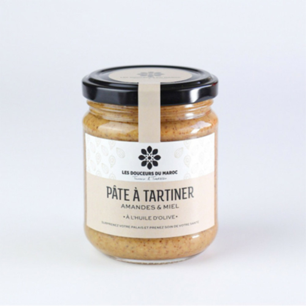 Pâte à tartiner amandes miel – 190g – Les douceurs du Maroc