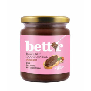 Pâte à tartiner noisette cacao 250g Bett'r Bio Maroc