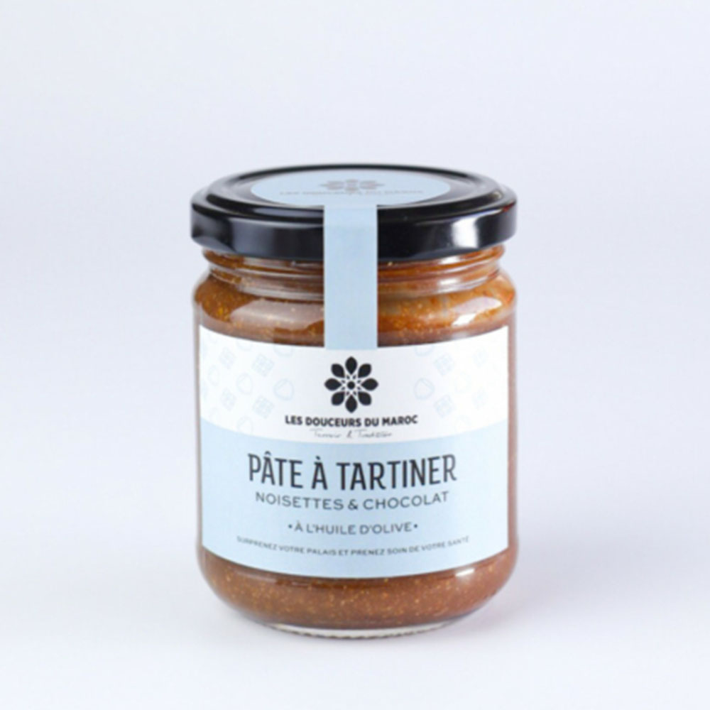 Pâte à tartiner noisettes chocolat – 190g – Les douceurs du Maroc