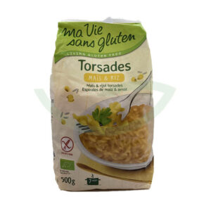 Torsades Maïs et Riz 500g Ma vie sans gluten Pâtes bio Maroc